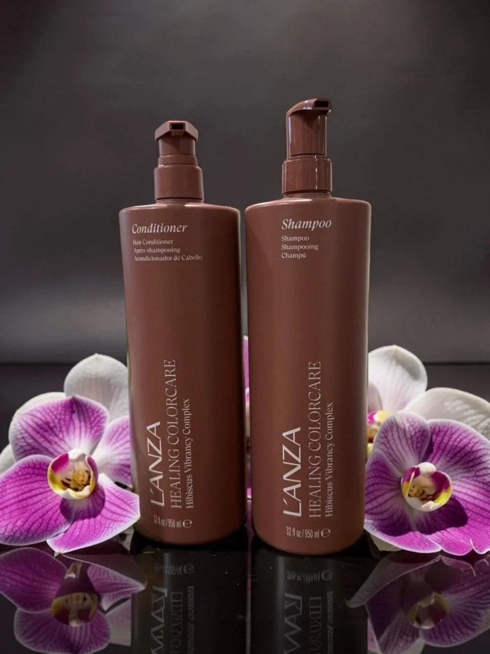 Lanza Healing Colorcare Hibiscus Vibracy Complex Shampoo Conditioner 33.8 oz